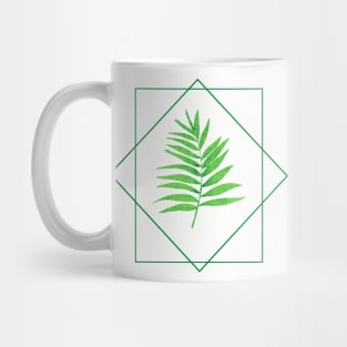 Organic Textured Green Plant Leaf Mug